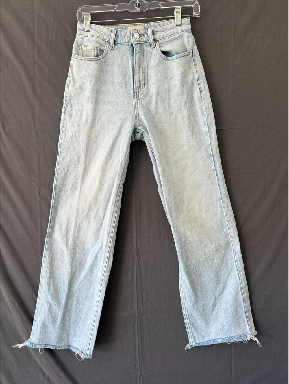 PacSun 90s Boyfriend Jeans Women’s Size 25 Light Wash High Rise Frayed Hem